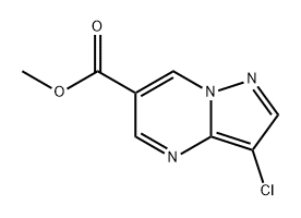 3-氯吡唑并[1,5-A]嘧啶-6-羧酸甲酯 结构式