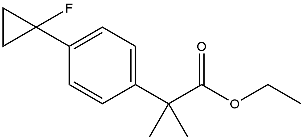 methyl 2-(4-(1-fluorocyclopropyl)phenyl)-2-methylpropanoate 结构式