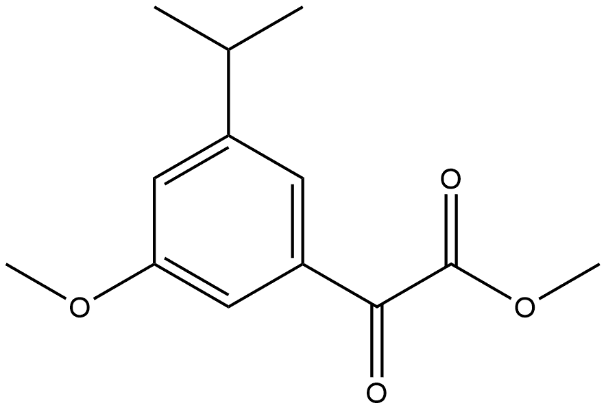 Methyl 3-methoxy-5-(1-methylethyl)-α-oxobenzeneacetate 结构式