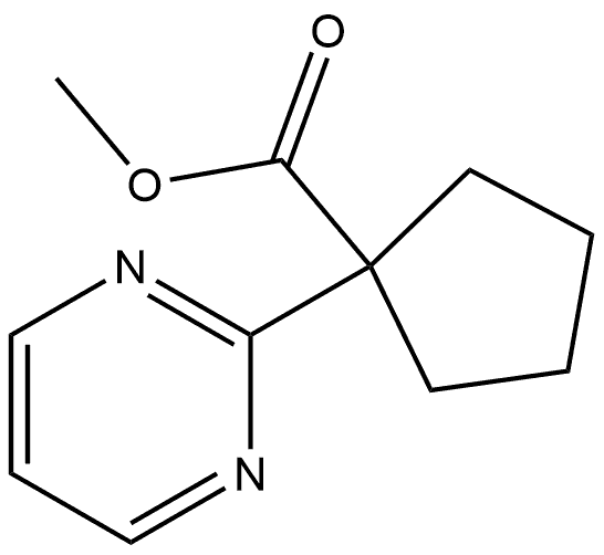 1-(嘧啶-2-基)环戊烷-1-甲酸甲酯 结构式