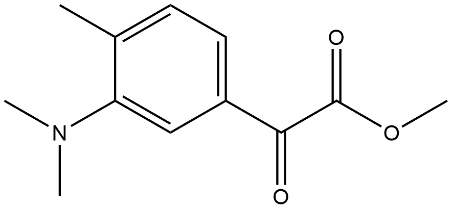 Methyl 3-(dimethylamino)-4-methyl-α-oxobenzeneacetate 结构式