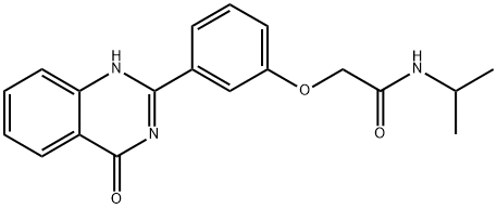 N-异丙基-2-(3-(4-喹唑啉酮-2-基)苯氧基)乙酰胺 结构式