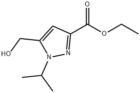 5-羟甲基-1-异丙基吡唑-3-甲酸乙酯,1-异丙基-5-羟甲基吡唑-3-甲酸乙酯 结构式