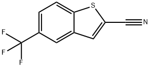 5-(Trifluoromethyl)benzothiophene-2-carbonitrile 结构式