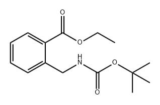 Benzoic acid, 2-[[[(1,1-dimethylethoxy)carbonyl]amino]methyl]-, ethyl ester 结构式
