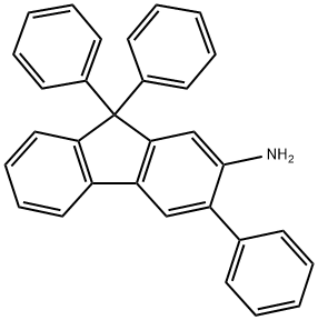 3,9,9-三苯基-9H-芴-2-胺 结构式