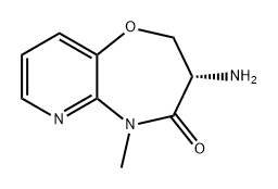 (S)-3-氨基-5-甲基-2,3-二氢吡啶并[3,2-B][1,4]氧氮杂环庚烷-4(5H)-酮 结构式