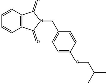 2-(4-异丁氧基苄基)异吲哚啉-1,3-二酮 结构式