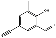 3-甲酰基-4-羟基-5-甲基苄腈 结构式