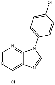 4-(6-Chloro-9H-purin-9-yl)phenol 结构式