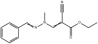 3-(2-(亚苄基)-1-甲基肼基)-2-氰基丙烯酸乙酯 结构式