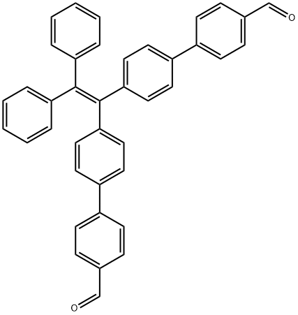 4',4'''-(2,2-二苯基乙烯-1,1-二基)双([1,1'-联苯]-4-甲醛) 结构式