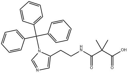 Propanoic acid, 2,2-dimethyl-3-oxo-3-[[2-[1-(triphenylmethyl)-1H-imidazol-5-yl]ethyl]amino]- 结构式