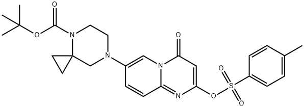 7-(4-氧代-2-(对甲苯磺酰氧基)-4H-吡啶并[1,2-A]嘧啶-7-基)-4,7-二氮杂螺[2.5]辛烷-4-羧酸叔丁酯 结构式