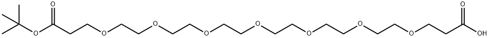 4,7,10,13,16,19,22-Heptaoxapentacosanedioic acid, 1-(1,1-dimethylethyl) ester 结构式