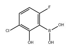 (3-氯-6-氟-2-羟基苯基)硼酸 结构式