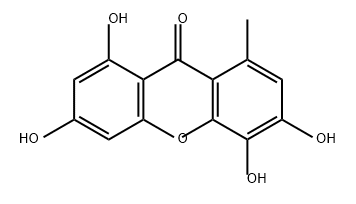 1,3,5,6-四羟基-8-甲基蒽酮 结构式