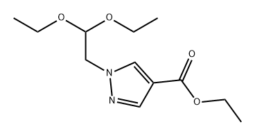 1-(2,2-diethoxyethyl)-4-pyrazolecarboxylic acid ethyl ester 结构式