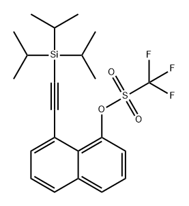 8-9((三异丙基甲硅烷基)乙炔基)萘-1-基三氟甲磺酸酯 结构式