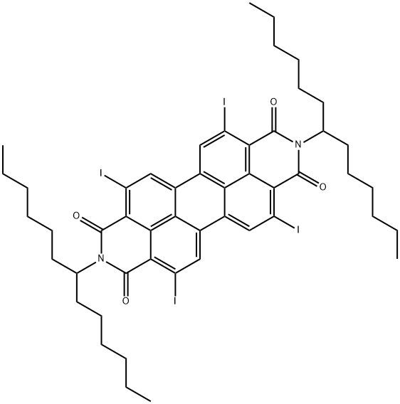 7-十三胺PDI-四碘代物 结构式