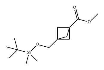 Bicyclo[1.1.1]pentane-1-carboxylic acid, 3-[[[(1,1-dimethylethyl)dimethylsilyl]oxy]methyl]-, methyl ester 结构式