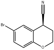 2H-1-Benzopyran-4-carbonitrile, 6-bromo-3,4-dihydro-, (4S)- 结构式