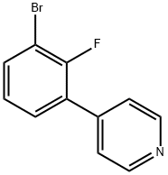 4-(3-Bromo-2-fluoro-phenyl)-pyridine 结构式
