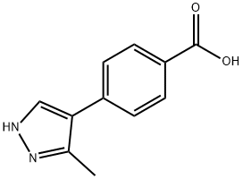 4-(3-甲基-1H-吡唑-4-基)-苯甲酸 结构式