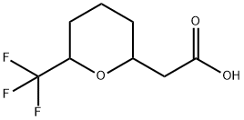 2-[6-(trifluoromethyl)oxan-2-yl]acetic acid 结构式