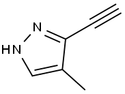 3-乙炔基-4-甲基-1H-吡唑 结构式