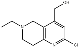 (2-chloro-6-ethyl-5,6,7,8-tetrahydro-1,6-naphthyri din-4-yl)methanol 结构式