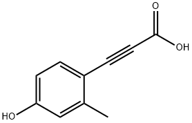 3-(4-羟基-2-甲基苯基)丙炔酸 结构式