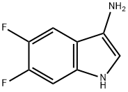 5,6-二氟-1H-吲哚-3-胺 结构式