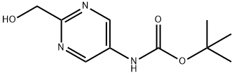 (2-(羟甲基)嘧啶-5-基)氨基甲酸叔丁酯 结构式