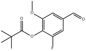 新戊酸2-氟-4-甲酰基-6-甲氧基苯基酯 结构式