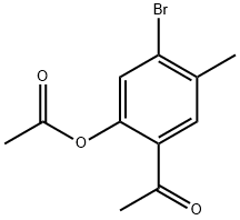 2-乙酰基-5-溴-4-甲基苯基乙酸酯 结构式