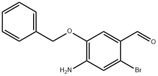 4-氨基-5-(苄氧基)-2-溴苯甲醛 结构式