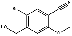 5-溴-4-(羟甲基)-2-甲氧基苄腈 结构式