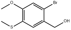 (2-溴-4-甲氧基-5-(甲硫基)苯基)甲醇 结构式