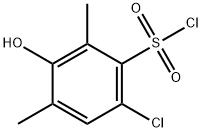 6-氯-3-羟基-2,4-二甲基苯磺酰氯 结构式