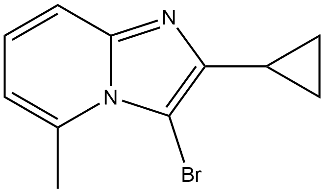 3-bromo-2-cyclopropyl-5-methylimidazo[1,2-a]pyridine 结构式