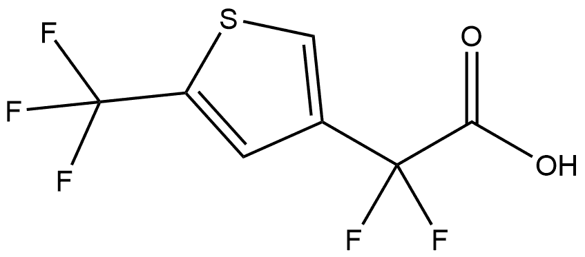 Α,Α-二氟-5-(三氟甲基)-3-噻吩乙酸 结构式