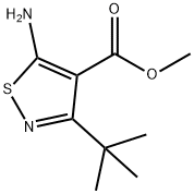 5-氨基-3-(叔丁基)异噻唑-4-羧酸甲酯 结构式