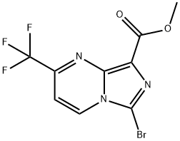 methyl 6-bromo-2-(trifluoromethyl)imidazo[1,5-a]pyrimidine-8-carboxylate 结构式