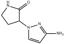 3-(3-amino-1H-pyrazol-1-yl)pyrrolidin-2-one 结构式