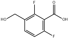 2,6-二氟-3-(羟甲基)苯甲酸 结构式