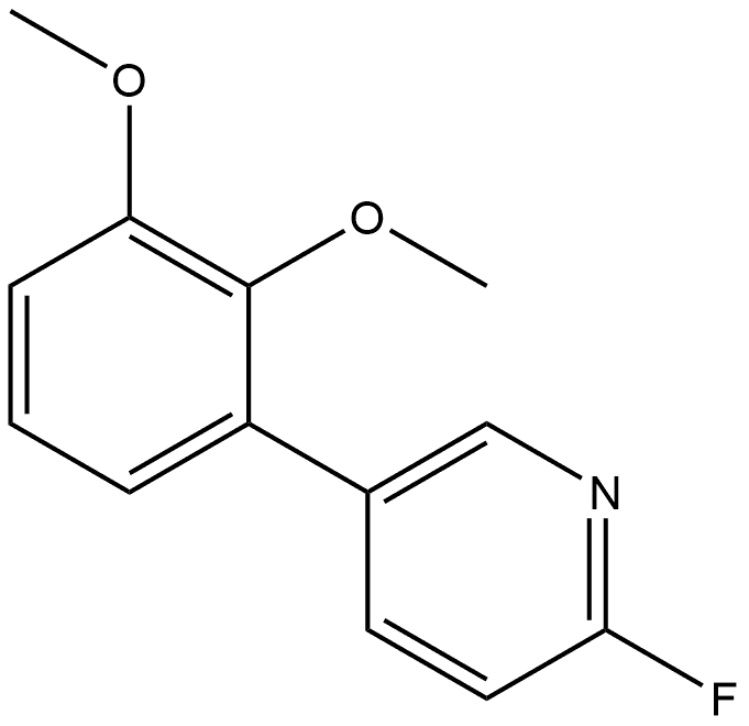 5-(2,3-Dimethoxyphenyl)-2-fluoropyridine 结构式