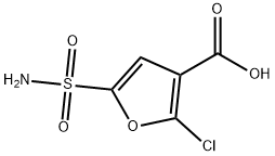 2-氯-5-氨磺酰基呋喃-3-羧酸 结构式