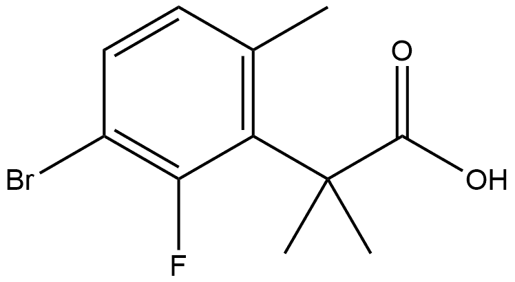 2-(3-bromo-2-fluoro-6-methylphenyl)-2-methylpro
panoic acid 结构式