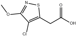 2-(4-氯-3-甲氧基异噻唑-5-基)乙酸 结构式